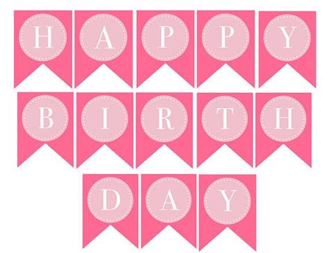 Pink Birthday Banner Printable